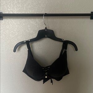 Torrid Black Lace-Up Bra